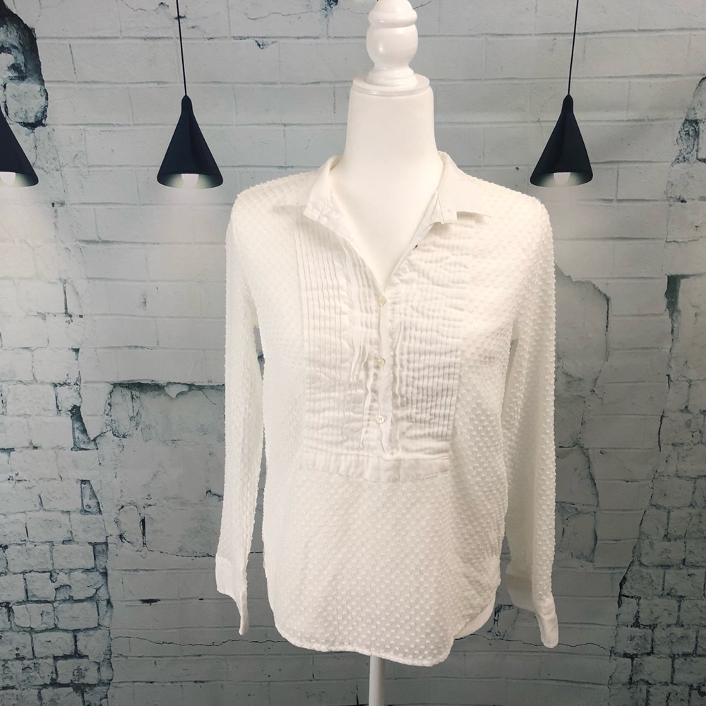 J. Crew White Shirt White Size 4 100% cotton